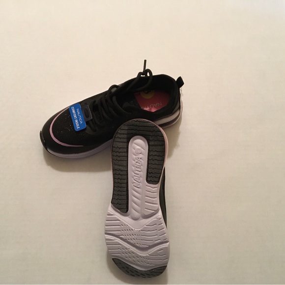 NWT.  Nautica Black Sneakers with Pink Highlights - Picture 4 of 6